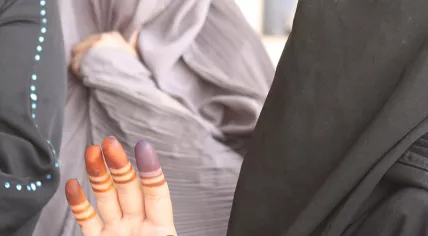 Woman wearing a burqa