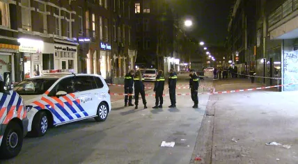 Police at the scene of a fatal shooting on Ten Katestraat in Amsterdam on 11 Nov 2016. Nouafal Mohammadi was killed