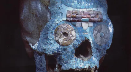 Fake Mixtec skull in the Museum of Ethnology in Leiden