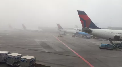 Fog at Schiphol Airport, 28 Oct 2016