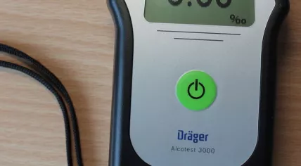 Breathalyzer alcohol test