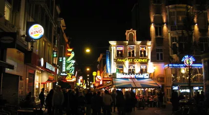 Leidseplein in Amsterdam at night
