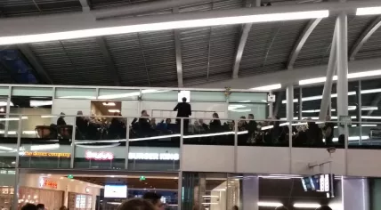 Orchestra playing at the opening of Utrecht Centraal, 7 Dec 2016