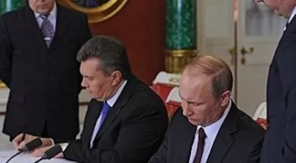 Russia's Vladimir Putin and Ukraine's Viktor Yanukovich