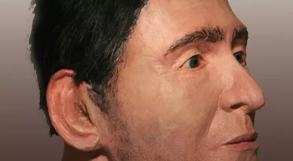 Reconstruction of a head found in the Amsterdam-Rijnkanaal near Breukelen in 2006