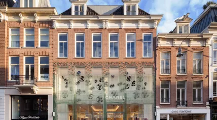 Chanel store with a glass facade on PC Hoofstraat in Amsterdam