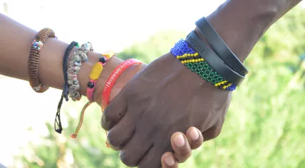 Holding hands