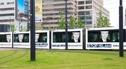 Geert Wilders' "Stop Islam" tram wraps, Feb 2017