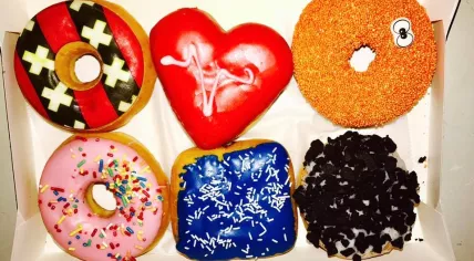 Dunkin Donuts store opens in Amsterdam, 23 March 2017