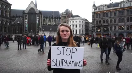 Student Milou Deelen's video to stop slut shaming at student association Vindicat