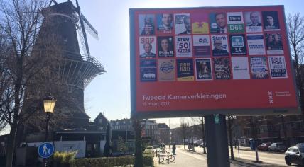 Posters for the Netherlands' parliamentary elections, March 2017