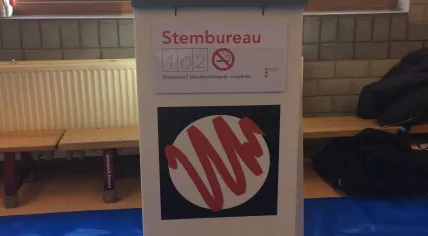 Ballot box in Netherlands for 2017 parliamentary election