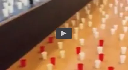 Students of Christelijk Lyceum Veenendaal fill school with 21,400 cups of water in exam prank, 20 Apr 2017