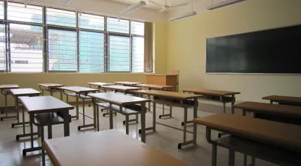 High school classroom