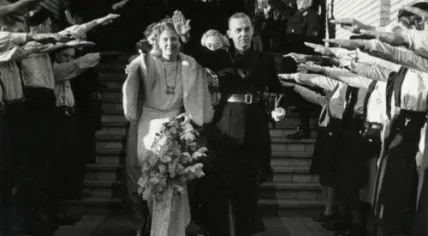 Meinoud Rost van Tonningen at his wedding to Florentine Heubel, 21 December 1940
