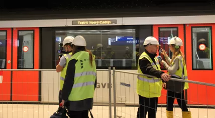 Journalists in Amsterdam for Noord-Zuid subway test