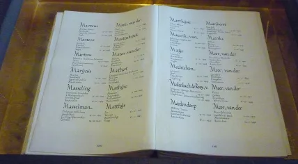 The Honor List of the Fallen 1940 - 1945, located in the Netherlands' parliament building in The Hague