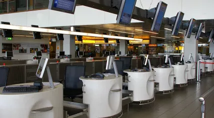 Luggage check at Schiphol airport