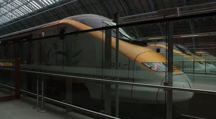Eurostar train at St Pancras in London