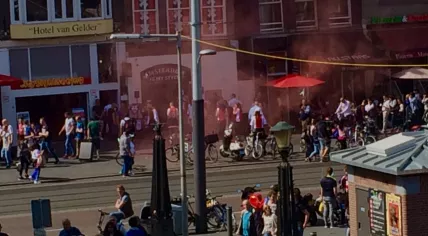 Ajax Amsterdam smoke bomb Europa League Manchester United