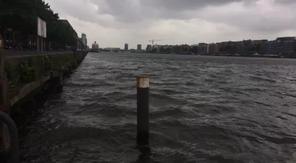 Choppy water in the IJhaven as gusty winds persist, Amsterdam 7 Jun 2017