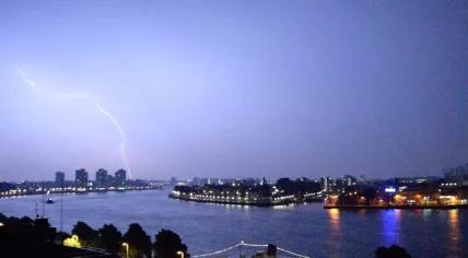 Lighting strikes in Rotterdam, 6 Jul 2017