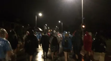 A rainy start to the third day of the Nijmegen Vierdaagse, 20 Jul 2017
