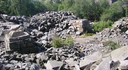 An abandoned granite quarry