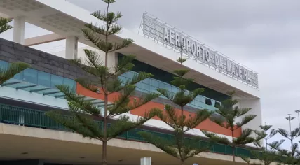 Funchal airport on the Portuguese island of Madeira 