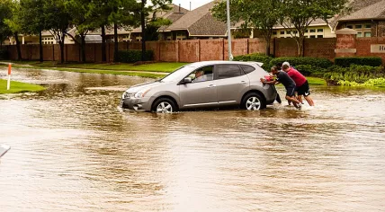 Hurricane Harvey causes flooding in Pearland, Texas, 27 Aug 2017