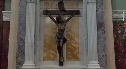 Crucifix at the Cathedral of Saint Patrick in Harrisburg, Pennsylvania.
