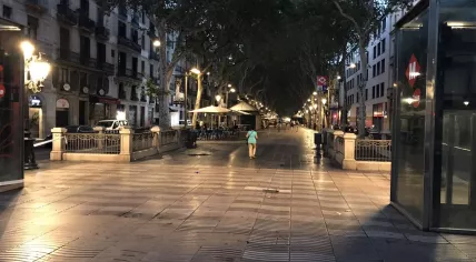 Las Lambras in Barcelona, the morning after a terrorist attack left 13 people dead and over 100 hurt, 18 Aug 2017