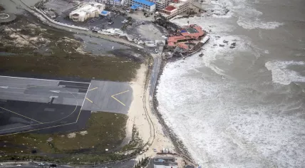 Princess Juliana International Airport after Hurricane Irma, 7 Sept 2017