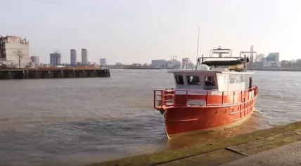 The Public Prosecutor donated this ship, seized in a drug trafficking investigation, to the Scheepvaart en Transport College in Rotterdam, 27 Nov 2017