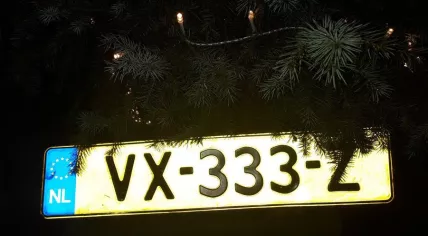 Stolen police car license plate found under a Christmas tree in Hardewijk, 27 Dec 2017
