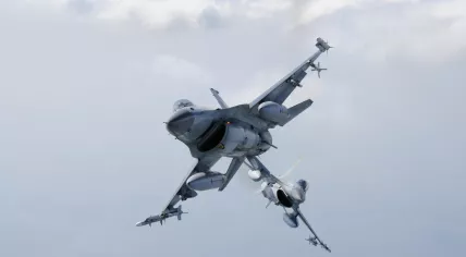 Belgian F16 jets intercept two Russian TU-160 Blackjack bombers above the North Sea, 15 Jan 2018