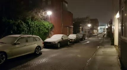 A thin layer of snowfall in Groningen 
