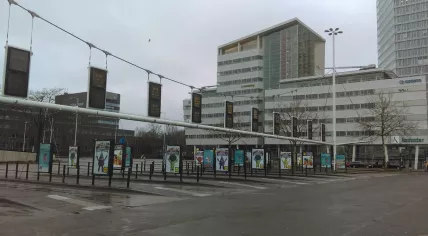 Transit strike in the Netherlands led to empty bus stands in Eindhoven