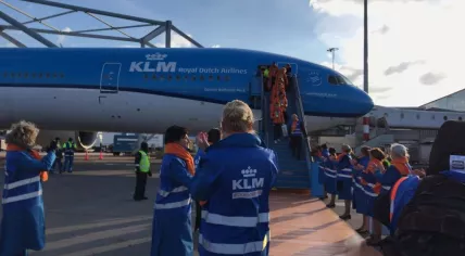 TeamNL arrives at Schiphol after a successful Winter Olympics in South Korea, 26 Feb 2018
