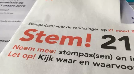 An Amsterdam ballot for the municipal elections, 21 March 2018