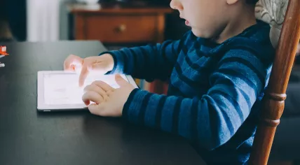 Child on a tablet