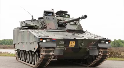 A Dutch CV90 tank