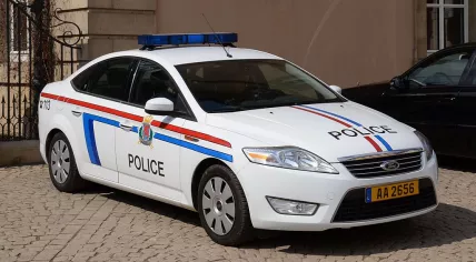 Police car in Luxembourg City