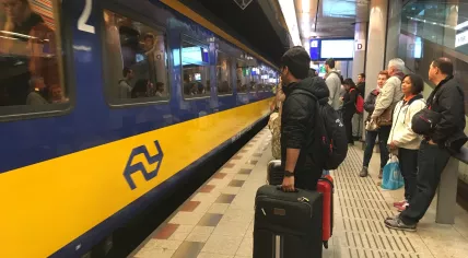 Schiphol Airport station in Amsterdam