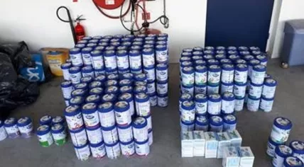 Stolen baby formula seized in Rotterdam and The Hague during a police action against mobile bandidtry, May 2018