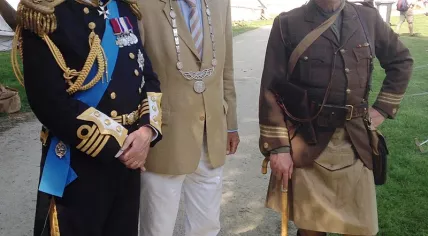 Major Frits Naafs (VVD) of the Utrechtse Heuvelrug during the Living History-exhibition in Huis Doorn, 26 May 2018