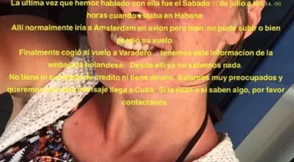 Anouk van Luijk, missing in Cuba since 21 July 2018