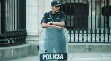 A police officer in Peru