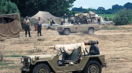 Moroccan military jeeps in Somalia