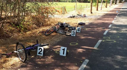 Four cyclists hit by a van on Heikantsepad in Volkel, 31 July 2018